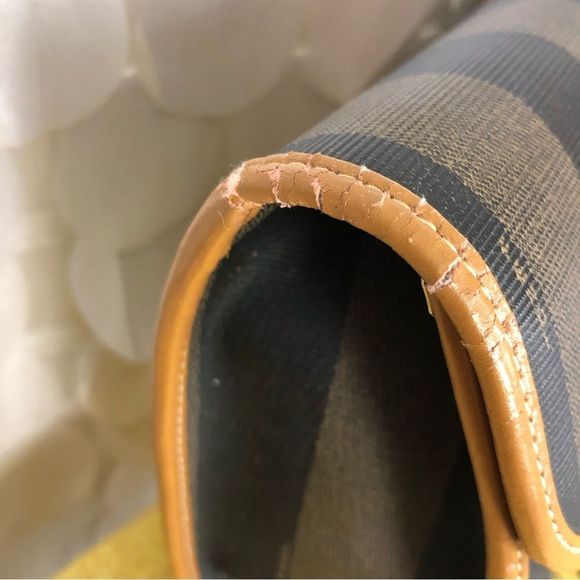 Vintage @ authentic Fendi Pequin  Clutch Handbag Late 80’s - Picture 9 of 16